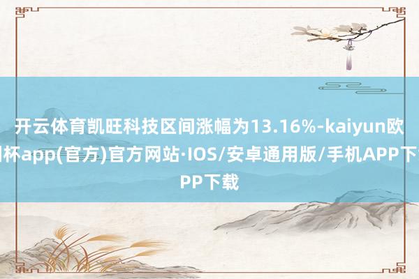 开云体育凯旺科技区间涨幅为13.16%-kaiyun欧洲杯app(官方)官方网站·IOS/安卓通用版/手机APP下载