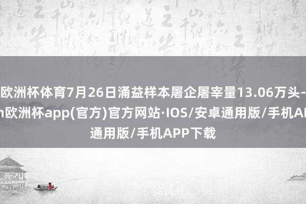 欧洲杯体育7月26日涌益样本屠企屠宰量13.06万头-kaiyun欧洲杯app(官方)官方网站·IOS/安卓通用版/手机APP下载