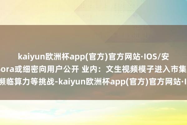 kaiyun欧洲杯app(官方)官方网站·IOS/安卓通用版/手机APP下载Sora或细密向用户公开 业内：文生视频模子进入市集将濒临算力等挑战-kaiyun欧洲杯app(官方)官方网站·IOS/安卓通用版/手机APP下载