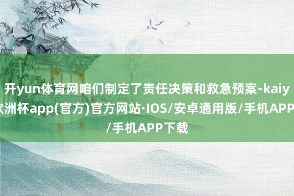 开yun体育网咱们制定了责任决策和救急预案-kaiyun欧洲杯app(官方)官方网站·IOS/安卓通用版/手机APP下载