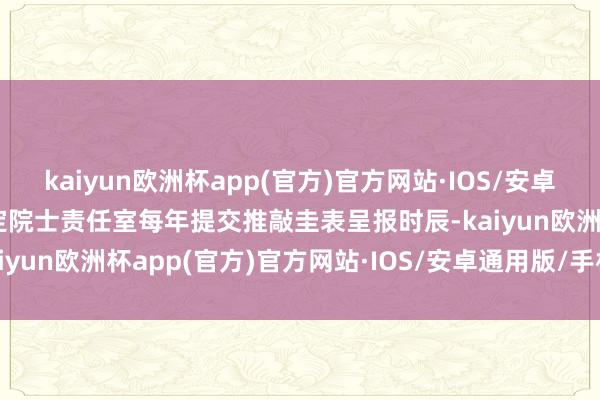 kaiyun欧洲杯app(官方)官方网站·IOS/安卓通用版/手机APP下载商定院士责任室每年提交推敲圭表呈报时辰-kaiyun欧洲杯app(官方)官方网站·IOS/安卓通用版/手机APP下载