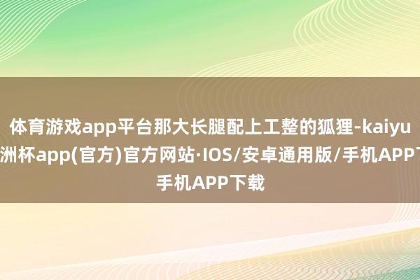 体育游戏app平台那大长腿配上工整的狐狸-kaiyun欧洲杯app(官方)官方网站·IOS/安卓通用版/手机APP下载